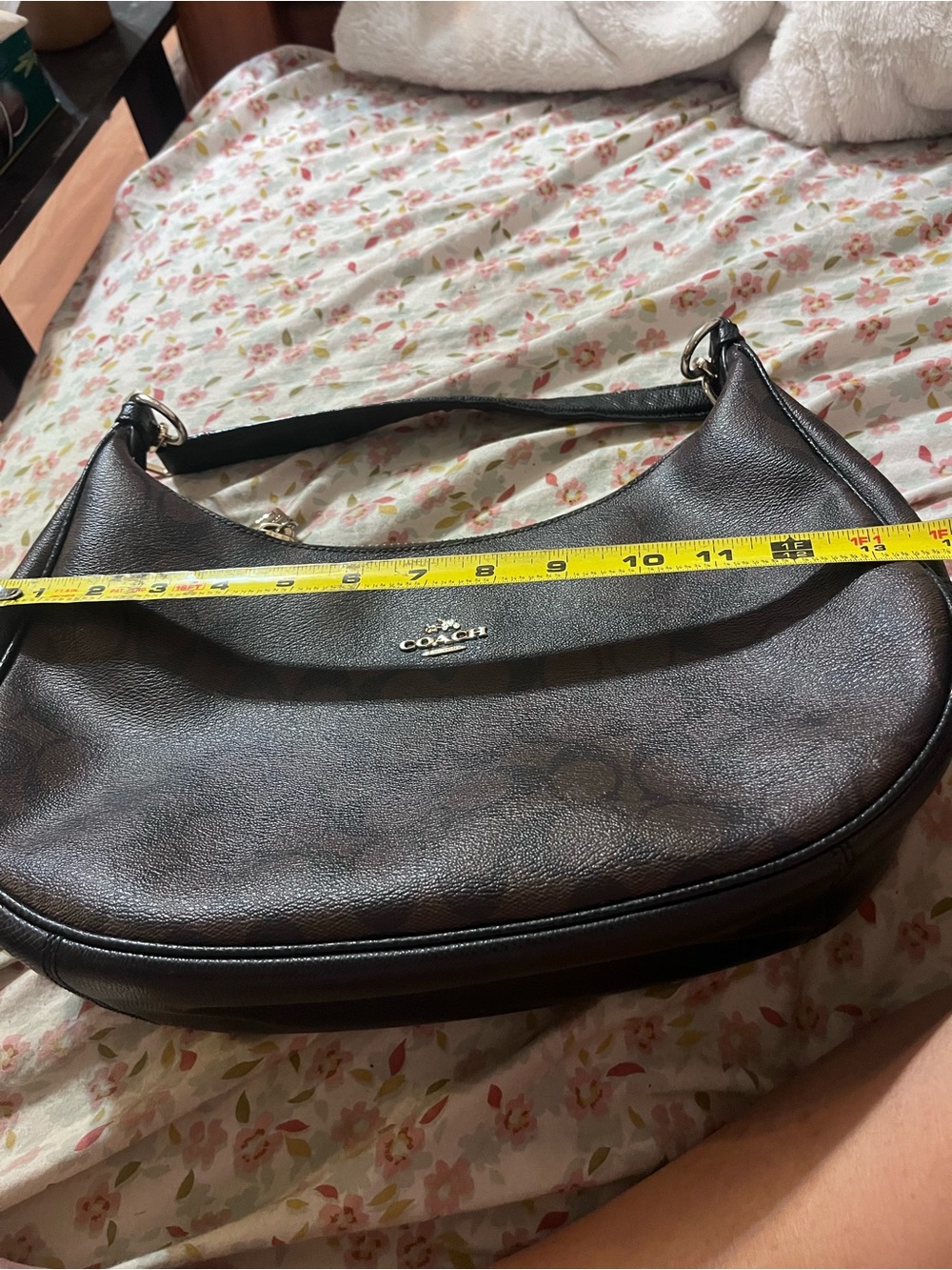 COACH Brown Signature Teri Hobo Shoulder Bag - Picture 2 of 10